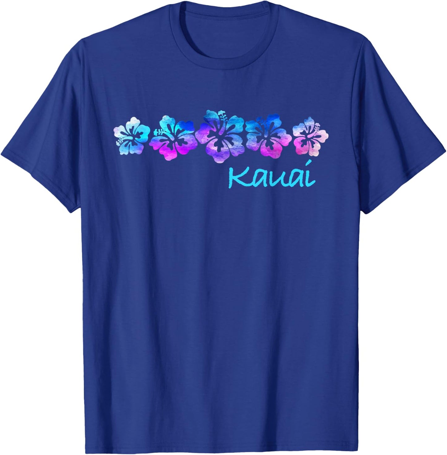 Kauai Vintage : Hibiscus Flower T-Shirt - T-Shirt | Royal