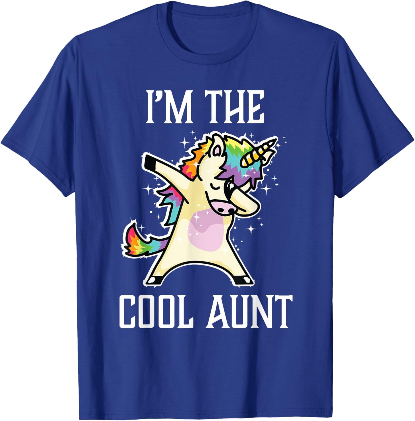I'm the Cool Aunt Dabbing Rainbow Unicorn T-Shirt - T-Shirt | Royal