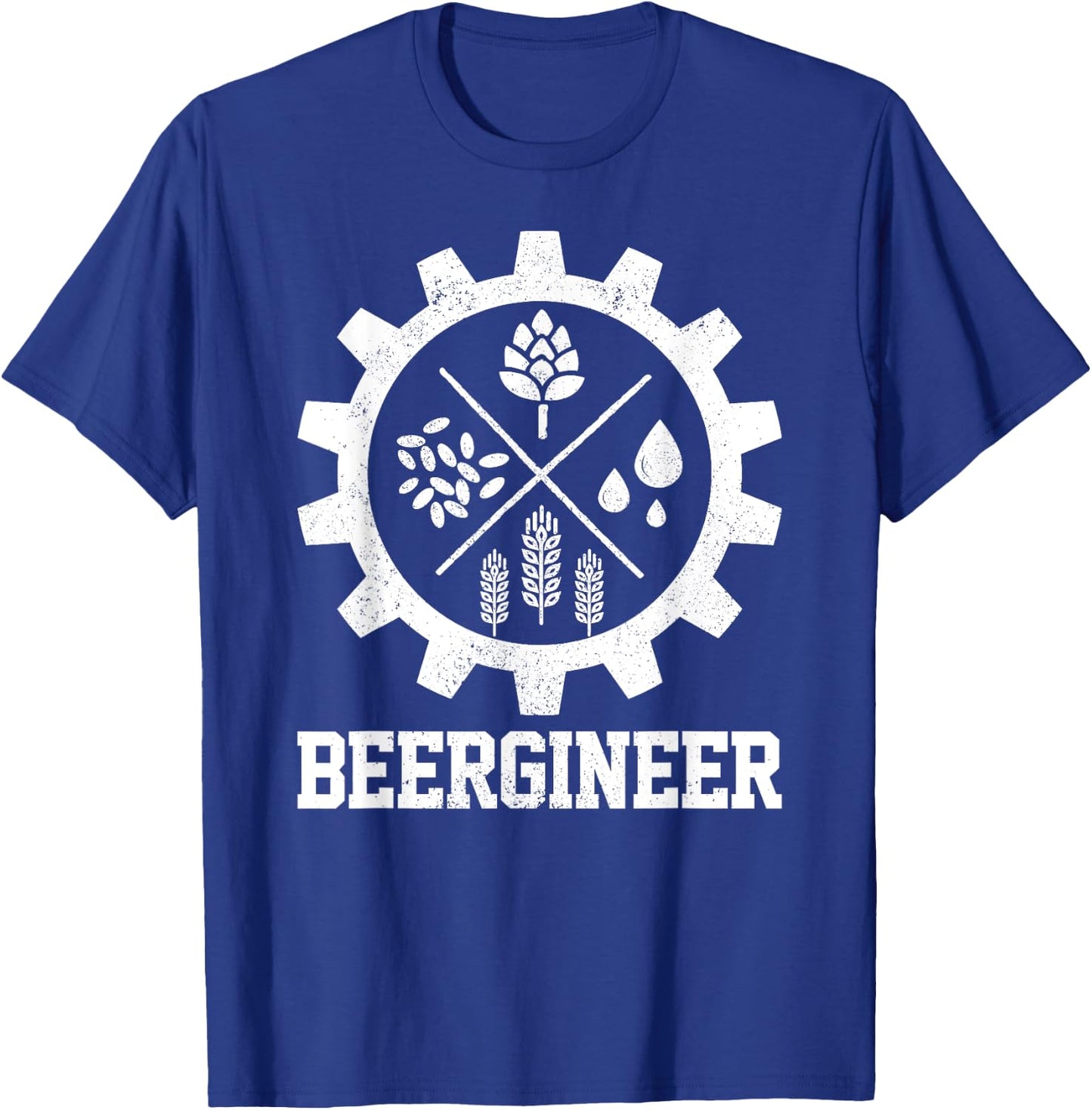 Beergineer Homebrew Home Brewing Craft Beer Brewer Gift T-Shirt - T-Shirt | Royal