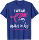 I Wear Pink for My Mother In Law Breast Cancer Support T-Shirt - T-Shirt | Royal