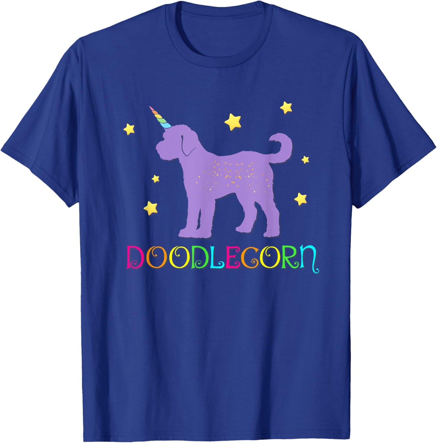 Doodlecorn Doodle Dog Unicorn Aussiedoodle Sheepadoodle Men Women Kids T-Shirt - T-Shirt | Royal