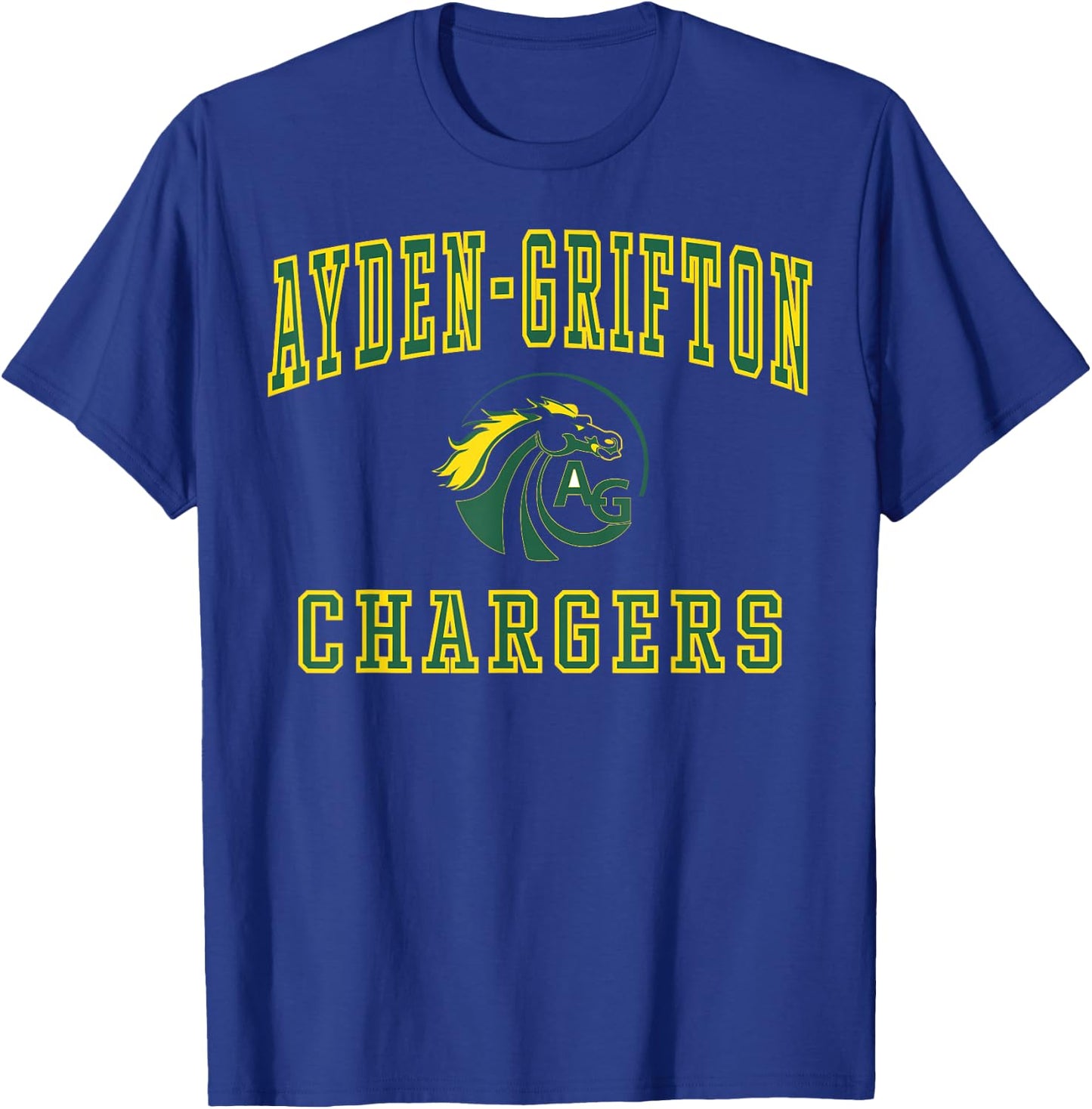 Ayden-Grifton High School Chargers C1 T-Shirt - T-Shirt | Royal