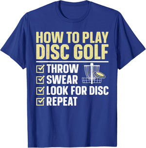 Cool Disc Golf Art Women Kids Golfer Disc Golf Lover T-Shirt - T-Shirt | Royal