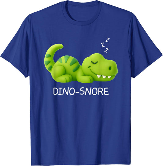 Dinosaur Pun, Sleeping, Dino-Snore, Funny, Jokes, Sarcastic T-Shirt - T-Shirt | Royal