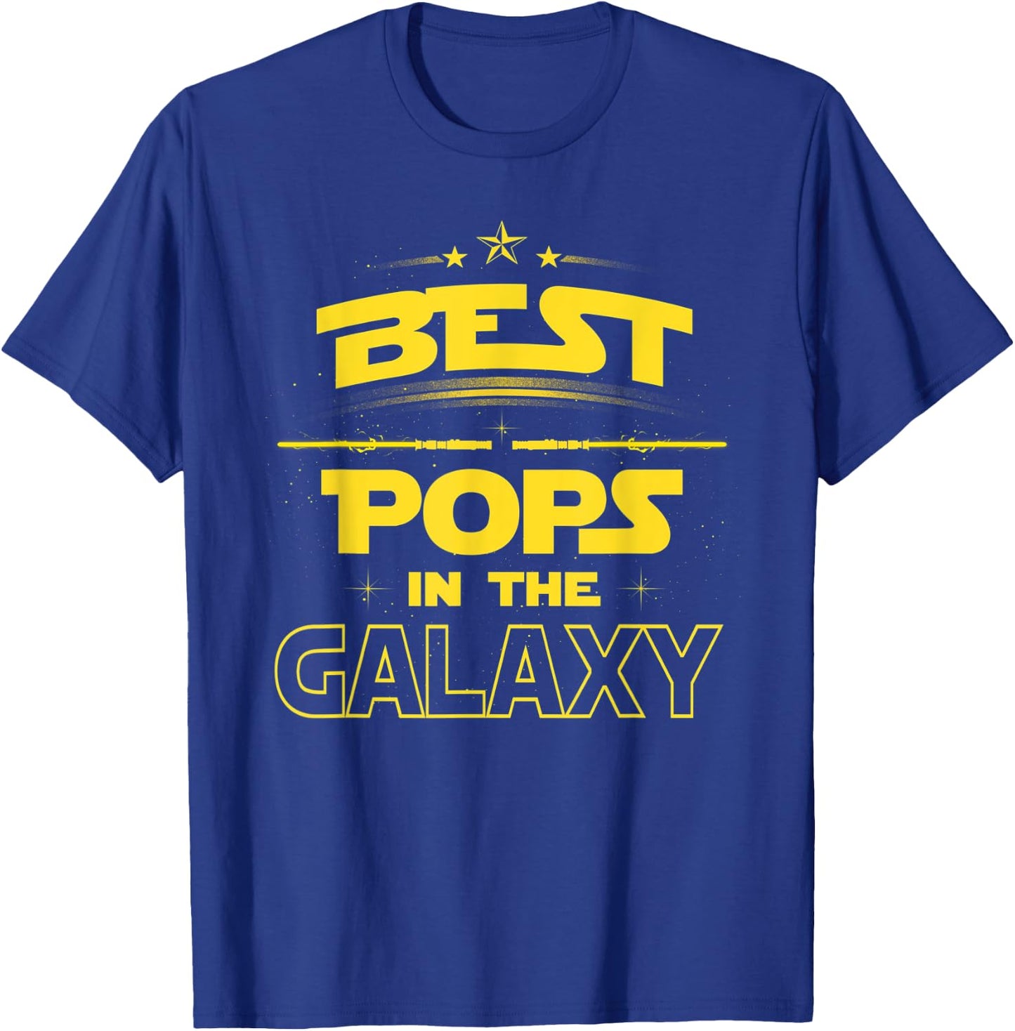 Best POPS in the Galaxy Shirt Fathers Day Gift DAD T-Shirt - T-Shirt | Royal
