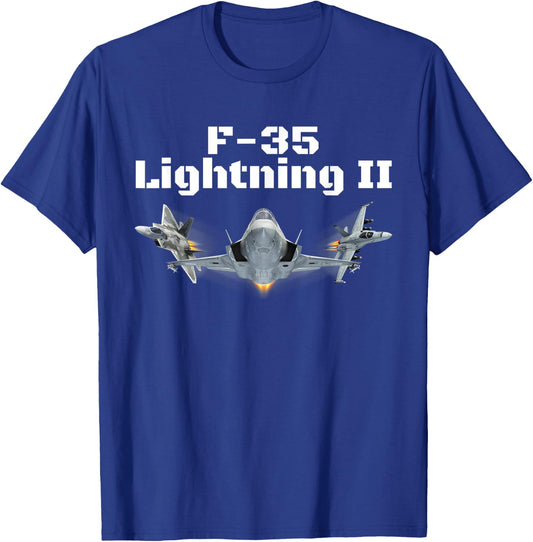 A great F-35 Lightning II Aviation . T-Shirt - T-Shirt | Royal