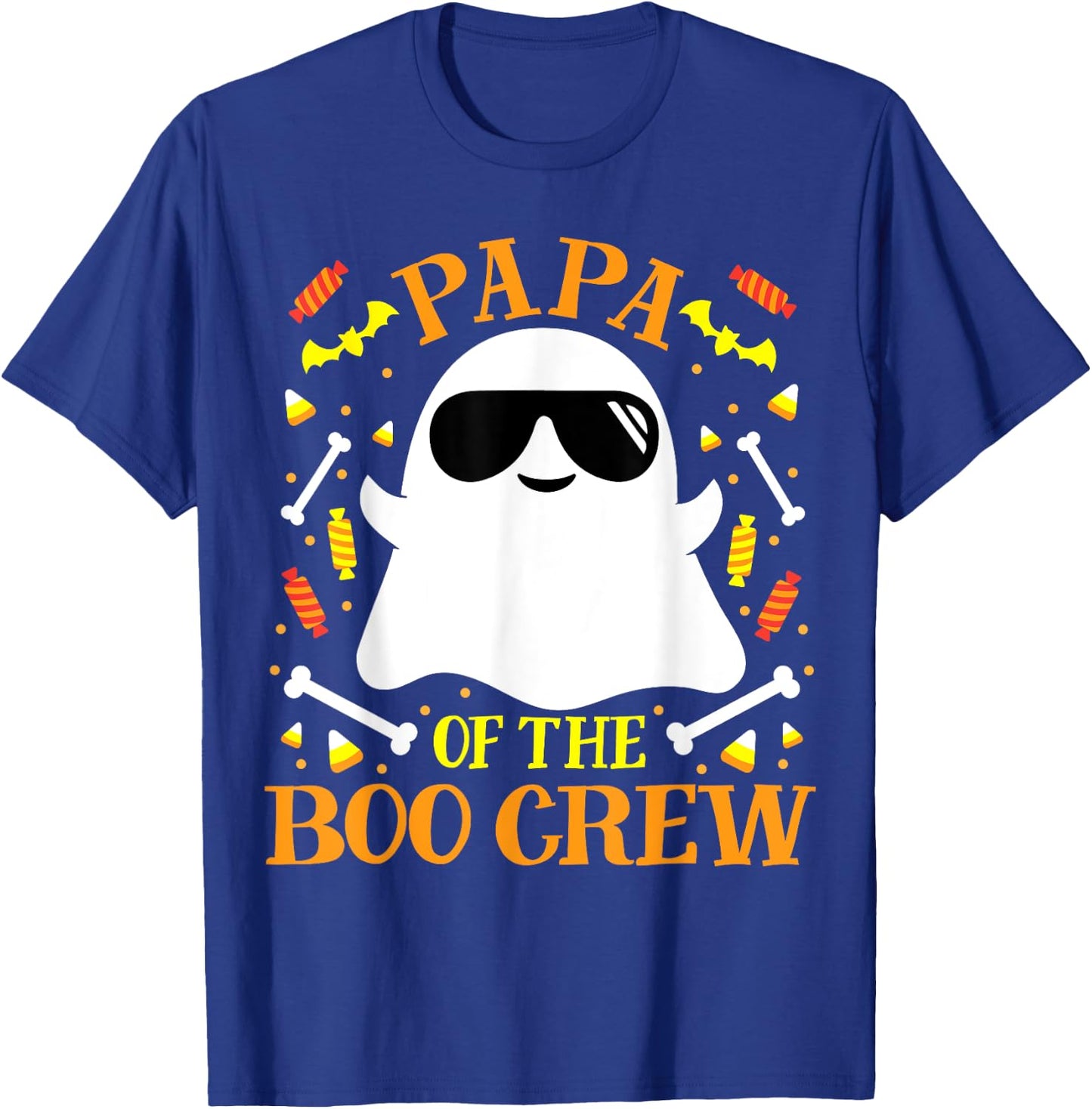 Papa Boo Crew Ghost Matching Family Set Grandpa Halloween T-Shirt - T-Shirt | Royal