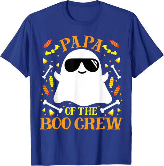 Papa Boo Crew Ghost Matching Family Set Grandpa Halloween T-Shirt - T-Shirt | Royal