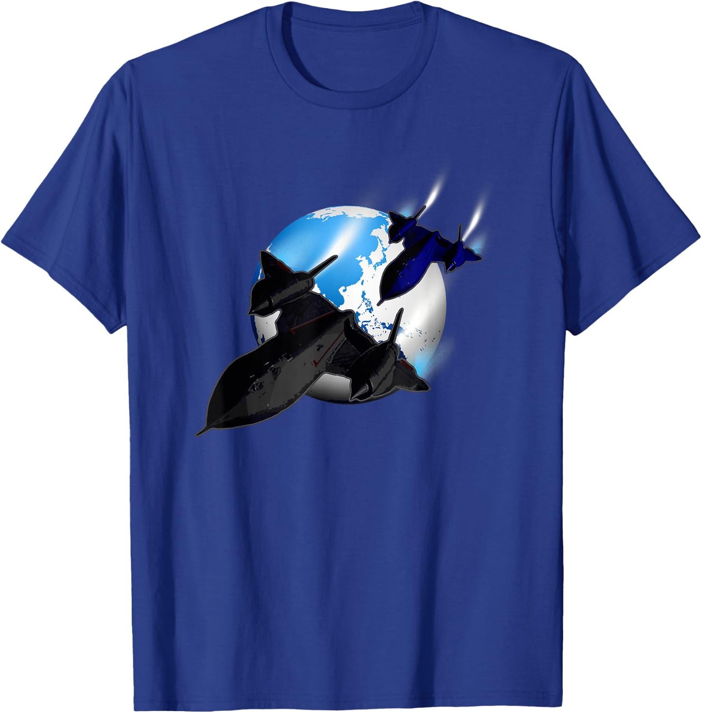 SR-71 Blackbird-Spy Plane Mach 3 T-Shirt - T-Shirt | Royal