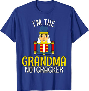 Grandma Nutcracker Costume Matching Family PJs Christmas T-Shirt - T-Shirt | Royal