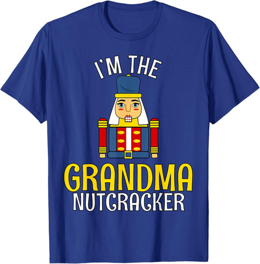 Grandma Nutcracker Costume Matching Family PJs Christmas T-Shirt - T-Shirt | Royal