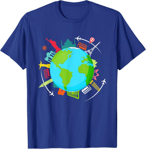 World Traveler shirt Gifts for International World Travelers T-Shirt - T-Shirt | Royal