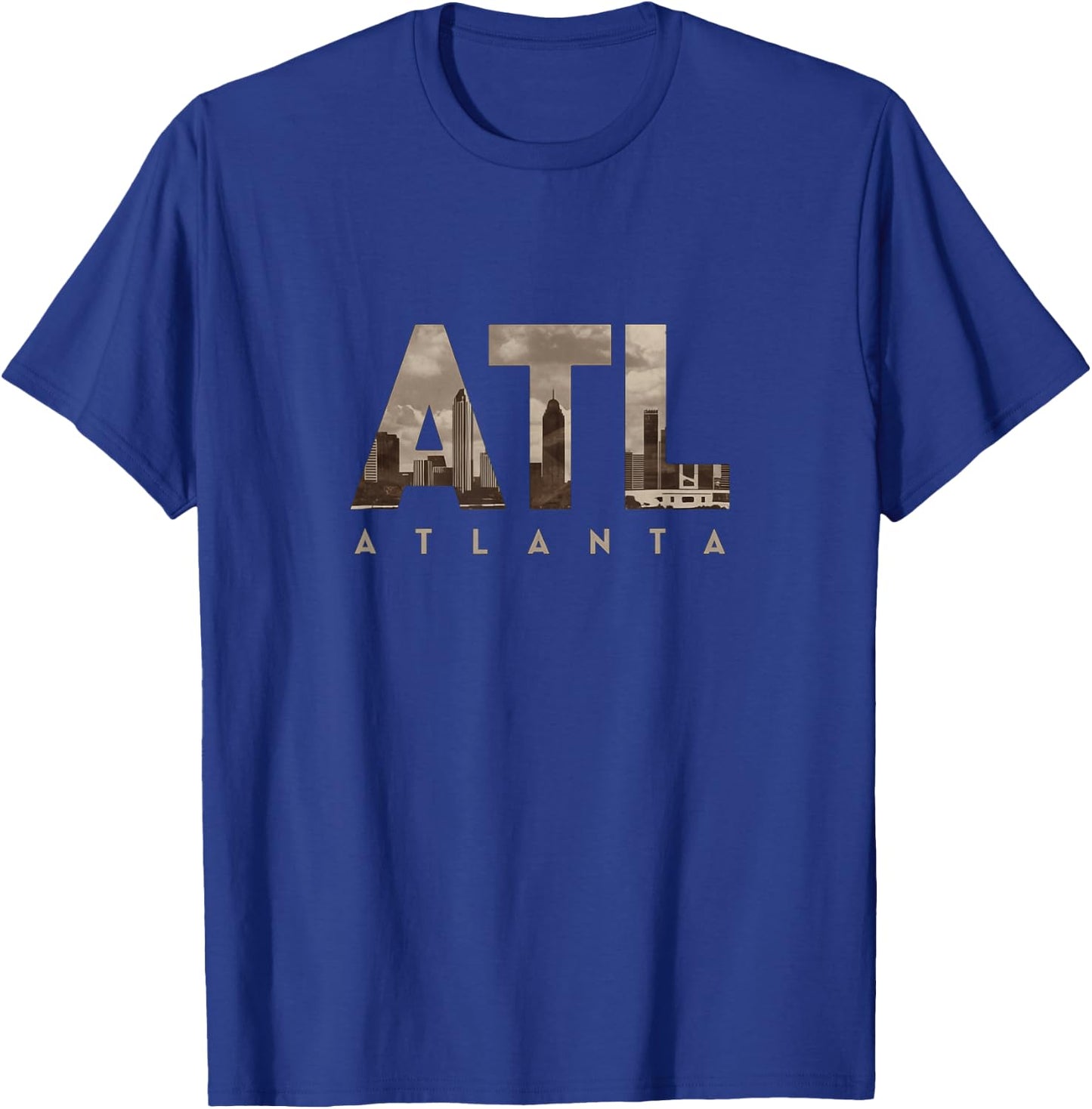 Stunning Atlanta ATL City Skyline T-Shirt - T-Shirt | Royal