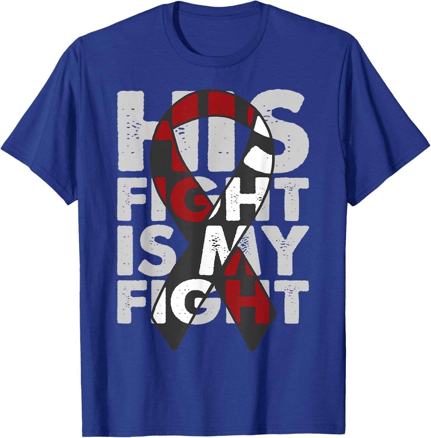 Laryngeal Cancer His Fight Is My Fight Awareness T-Shirt - T-Shirt | Royal