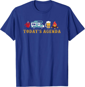 RV Camping Lover Agenda T-Shirt - T-Shirt | Royal