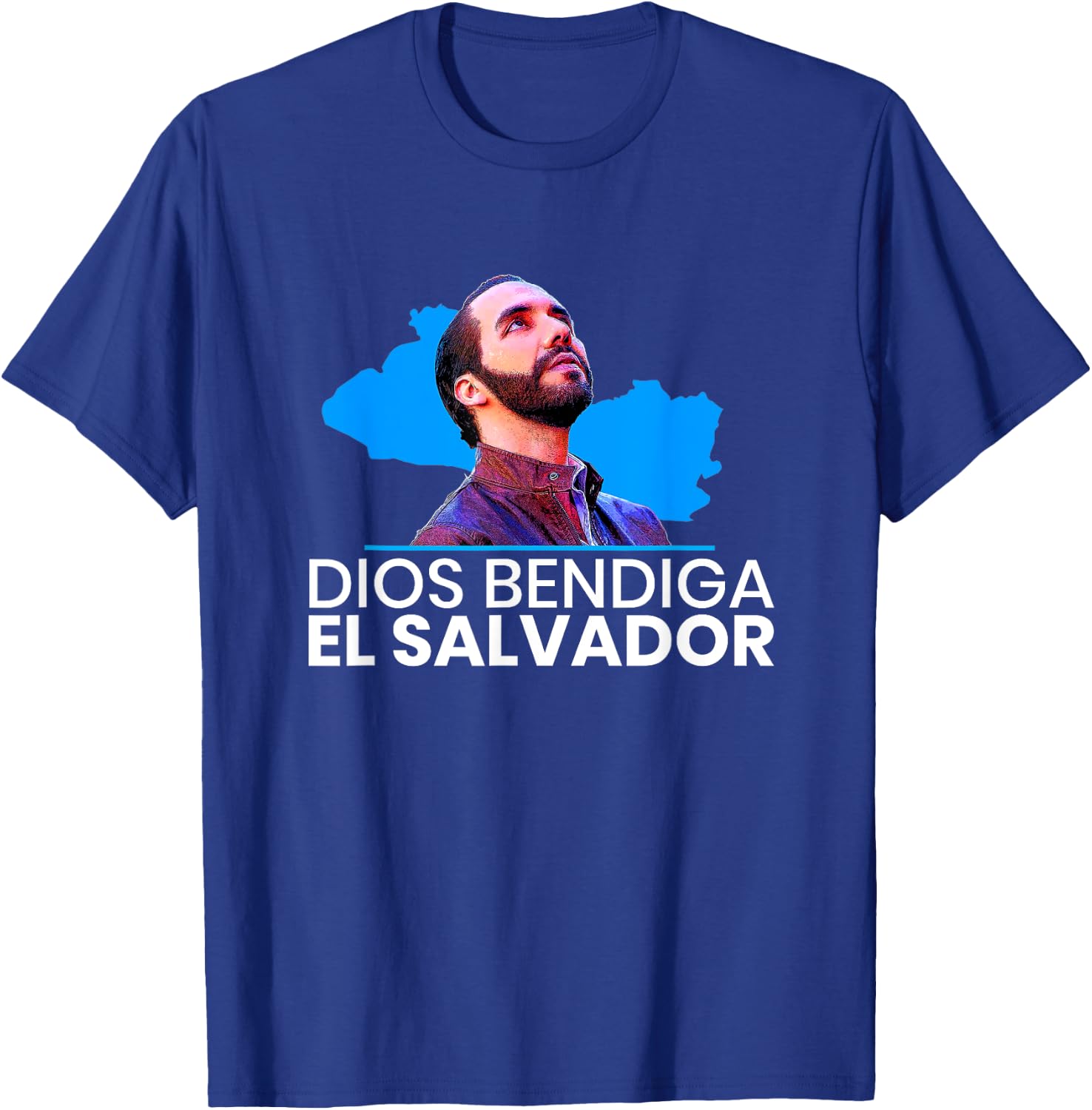 Dios Bendiga El Salvador, Nayib Bukele Presidente T-Shirt - T-Shirt | Royal