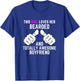 I Love My Bearded Boyfriend Shirt Gift Boyfriends T-Shirt - T-Shirt | Royal