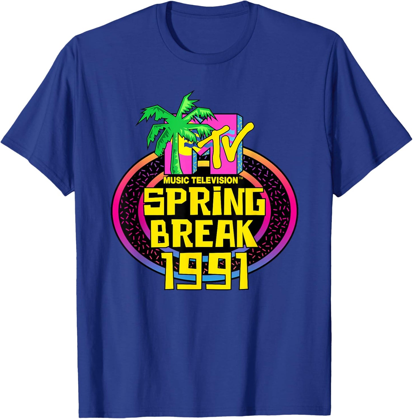 MTV Spring Break 1991 Classic Logo T-Shirt - T-Shirt | Royal