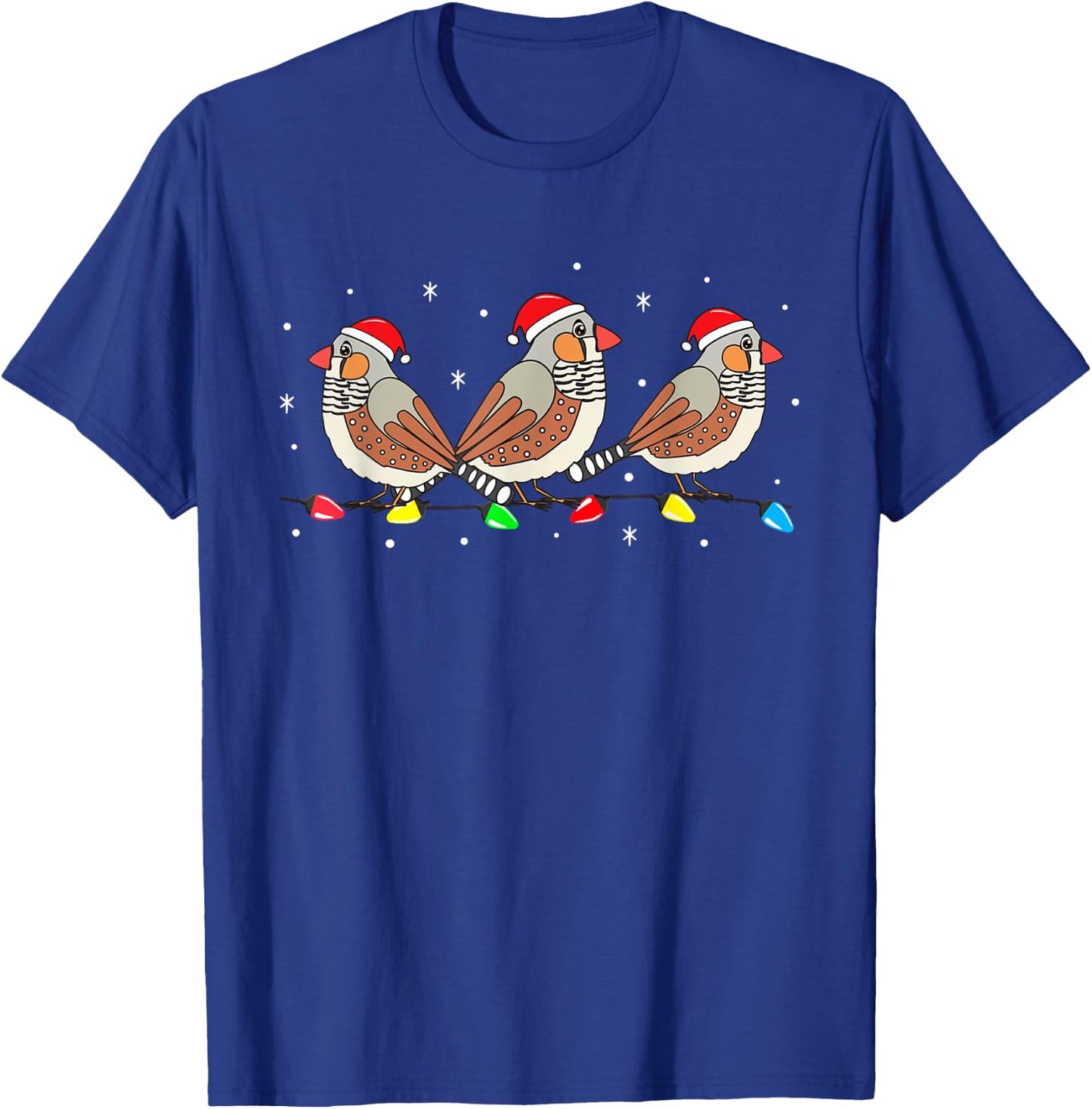 Zebra Fink Bird Christmas Funny Gift T-Shirt - T-Shirt | Royal