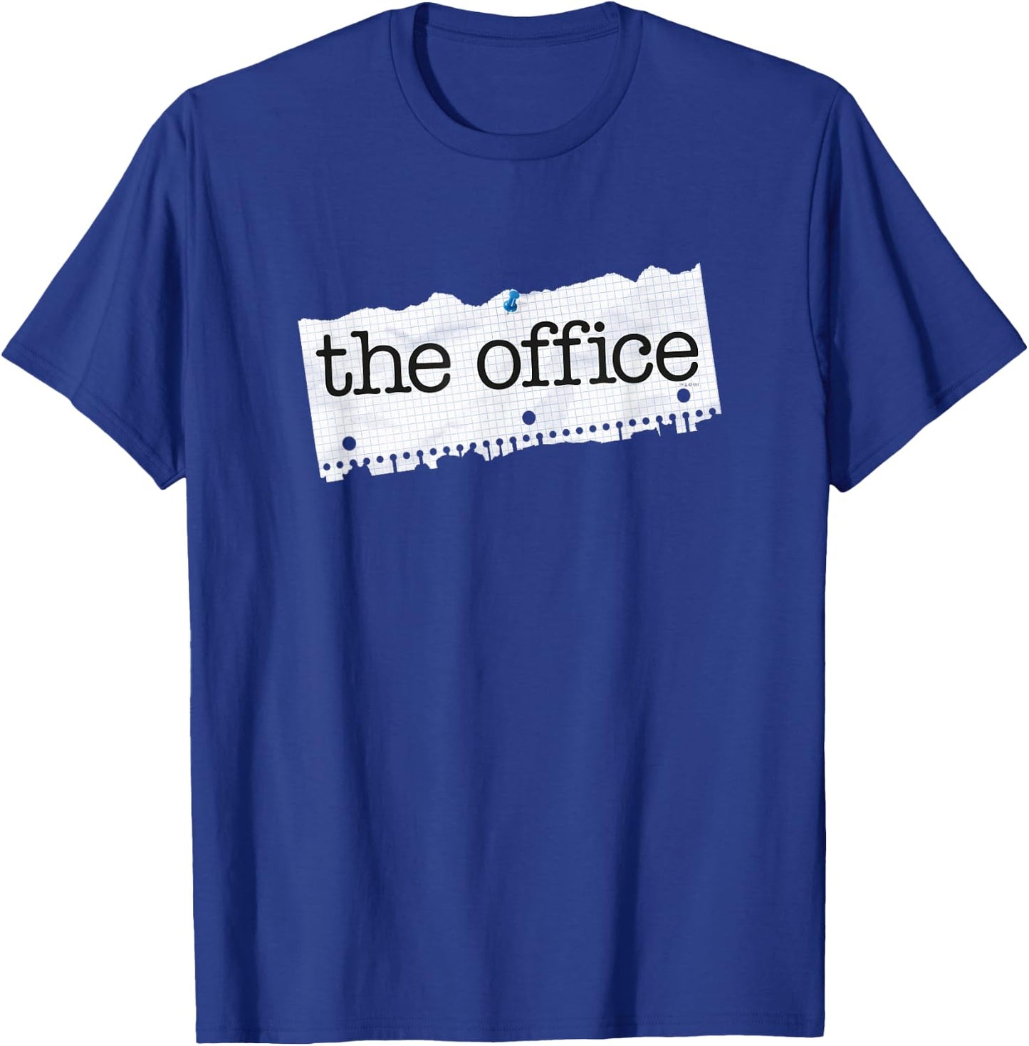 NBC The Office Paper Logo Standard - -Adults, Blue, Small, Short Sleeve T-Shirt - T-Shirt | Royal