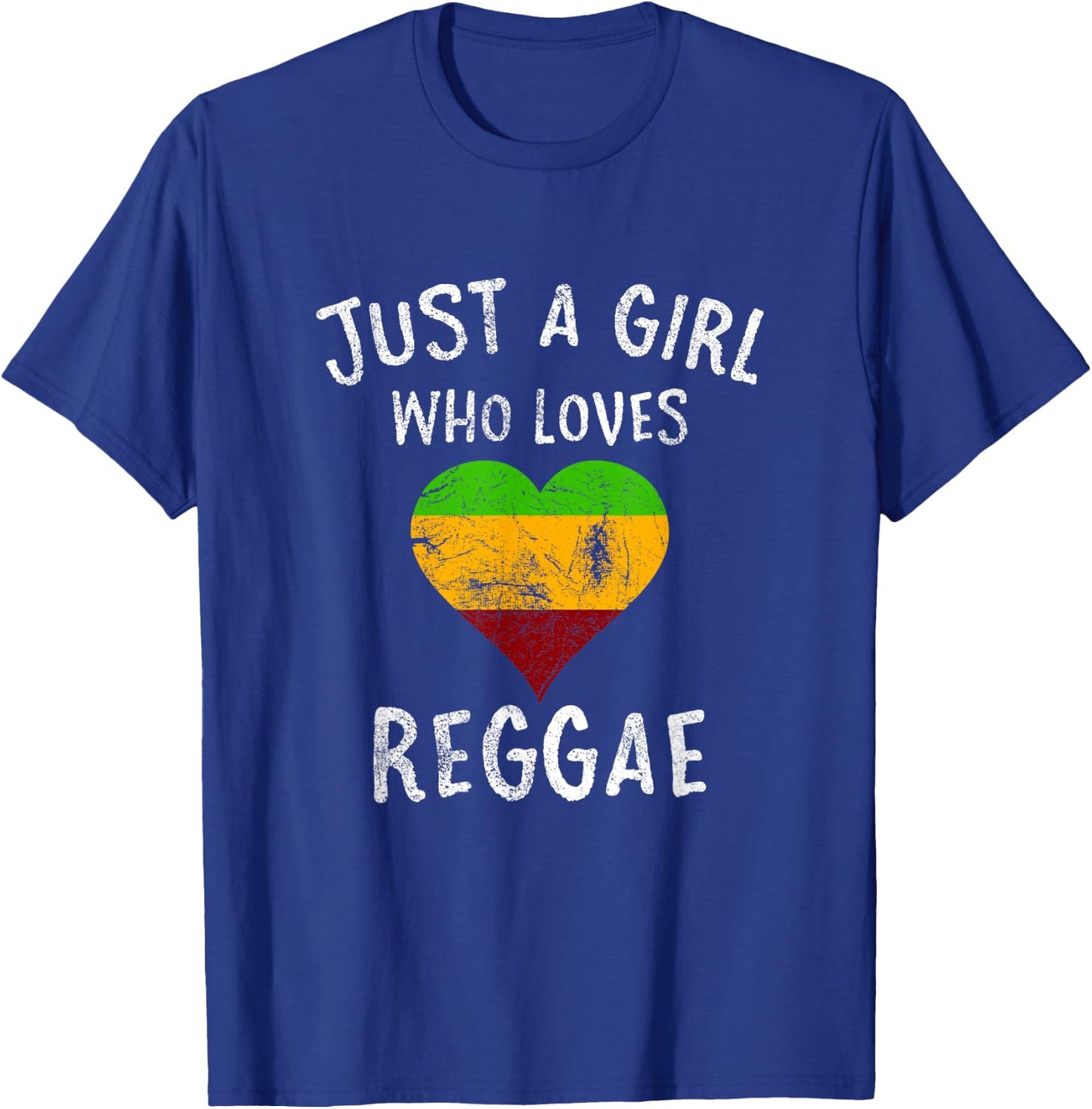 Just A Girl Who Loves Reggae Music Retro Vintage T-Shirt - T-Shirt | Royal
