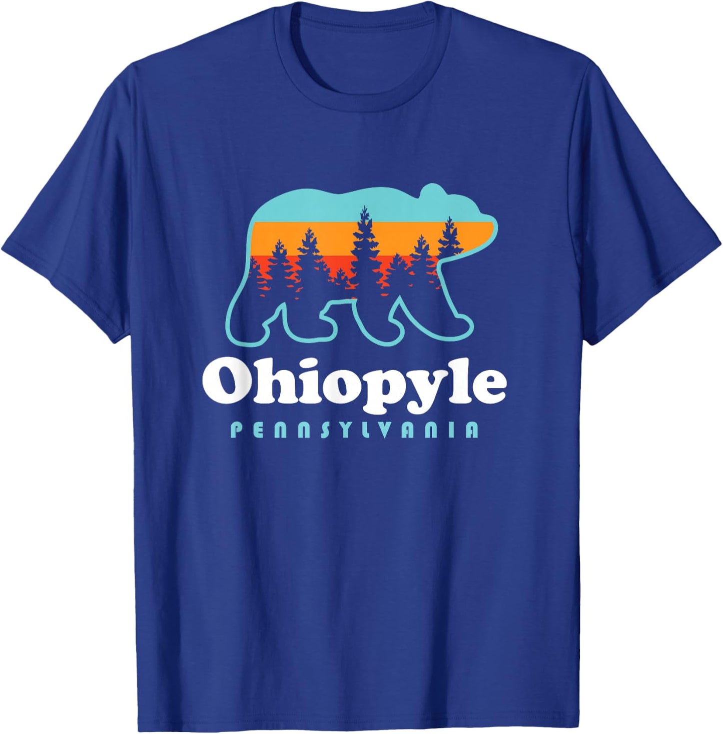 Ohiopyle State Park Pennsylvania Bear Retro Vintage T-Shirt - T-Shirt | Royal