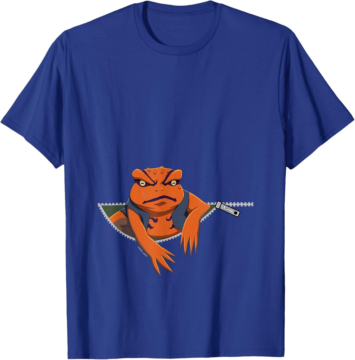 Naruto Shippuden Gamakichi Toad in Zipper Anime T-Shirt - T-Shirt | Royal