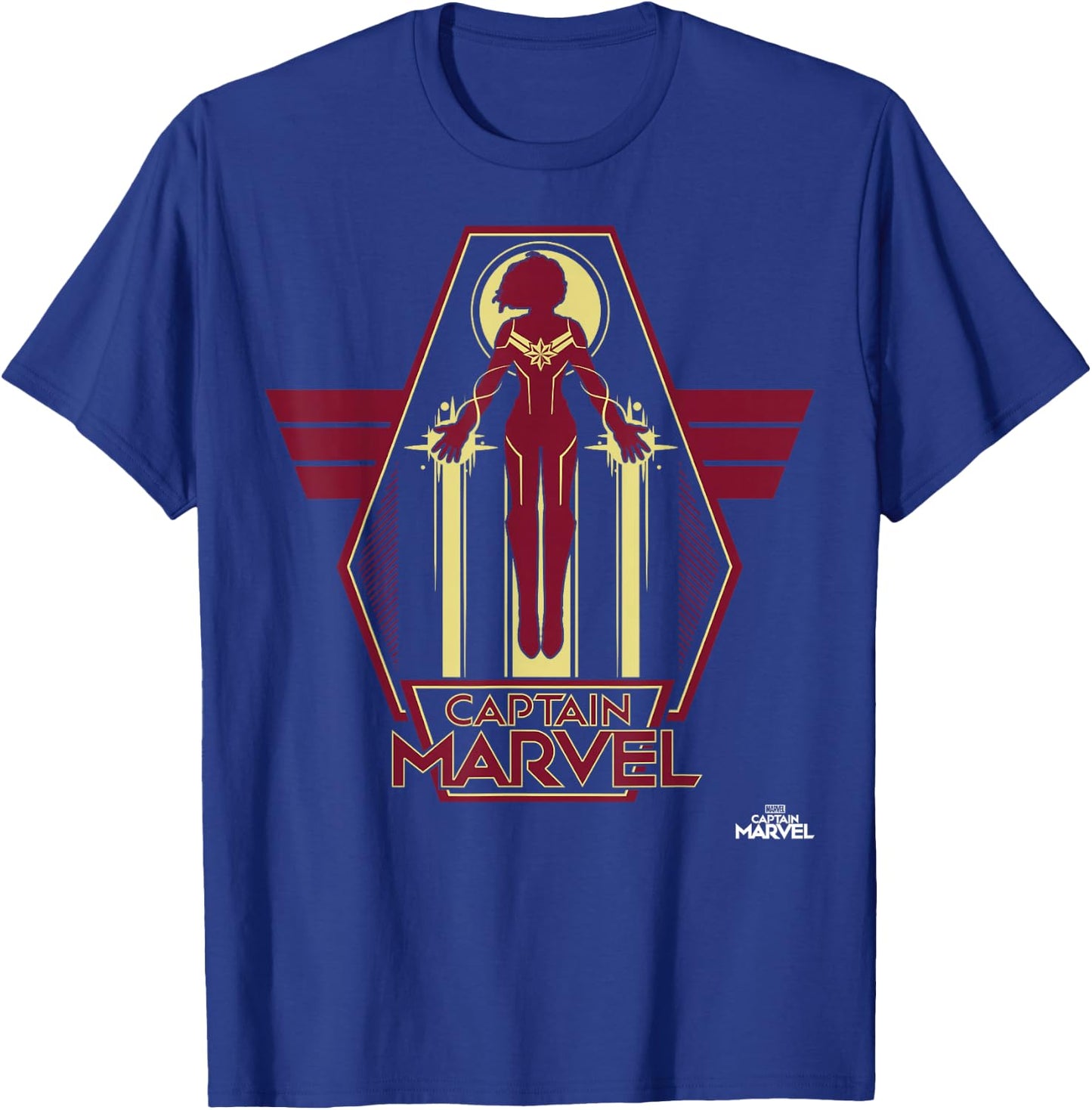 Captain Marvel Red Yellow Flight Powers Graphic T-Shirt - T-Shirt | Royal