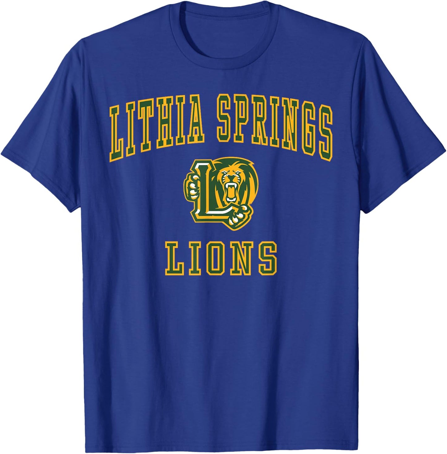 Lithia Springs High School Lions C1 T-Shirt - T-Shirt | Royal