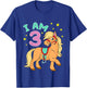 Horse Birthday Shirt 3 Years Toddler Girls T-Shirt - T-Shirt | Royal