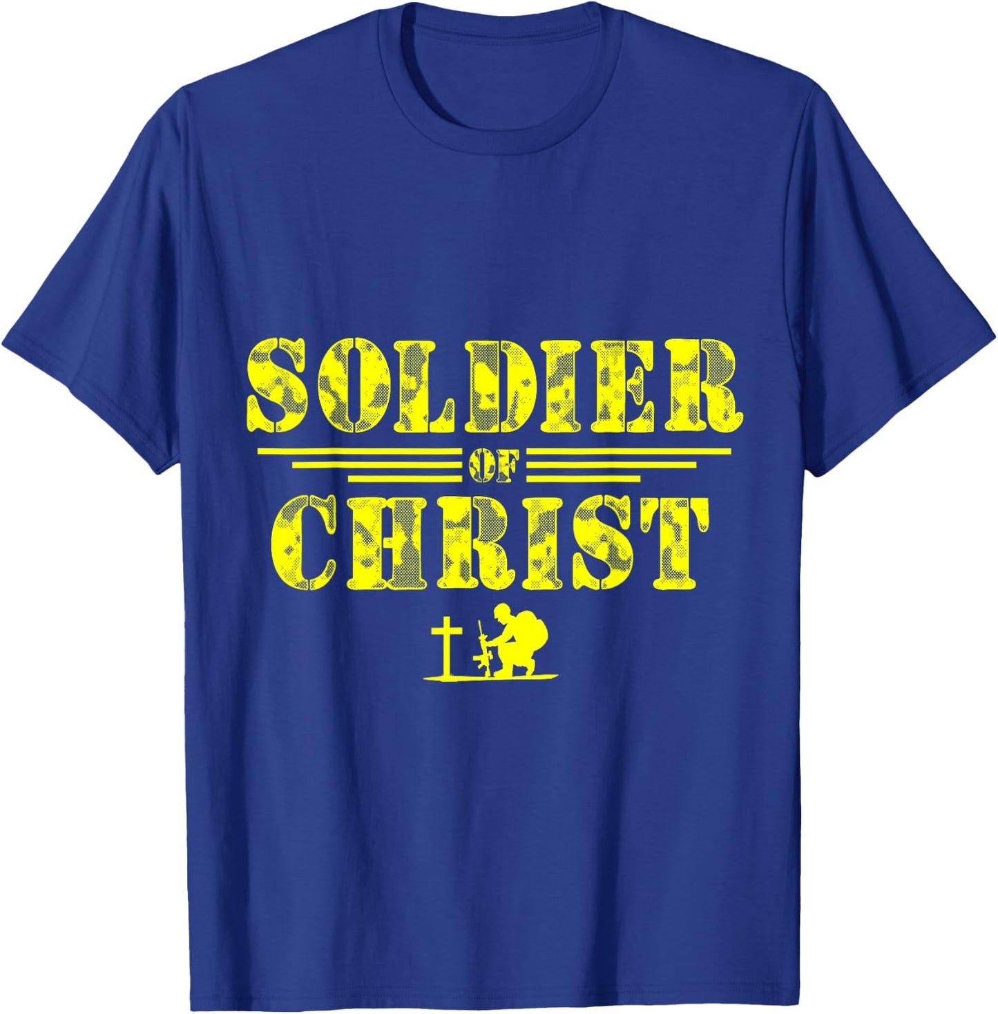 Soldier of Christ Faith-Based | Christian Graphic T-Shirt - T-Shirt | Royal