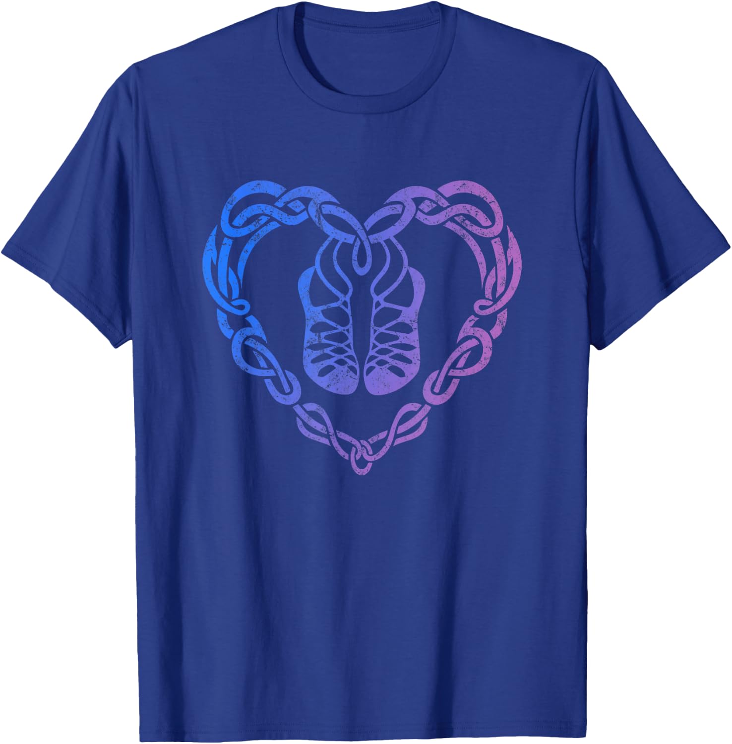 Irish Step Dancing Celtic Knot Heart T Shirt Gift T-Shirt - T-Shirt | Royal
