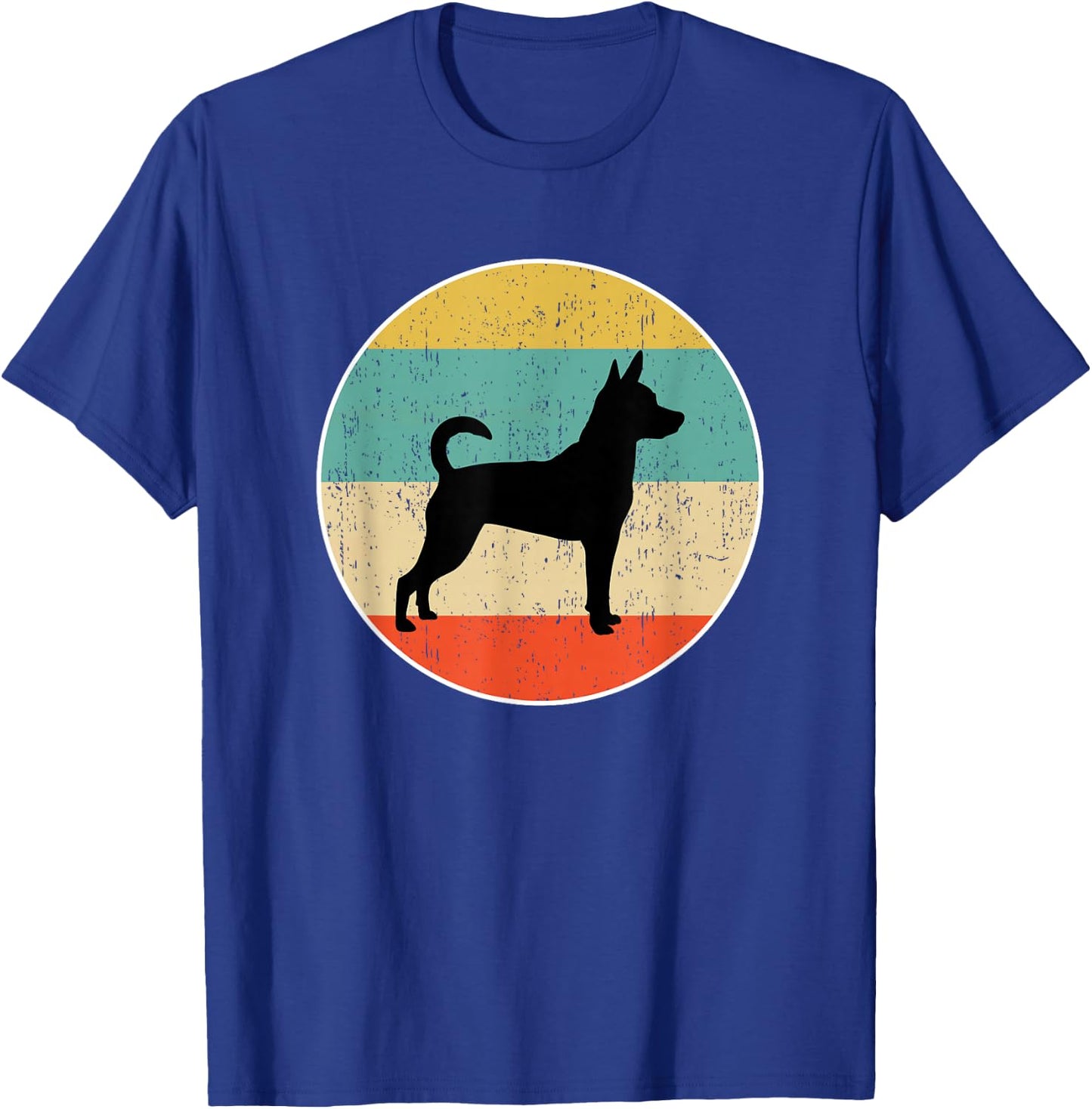 Rat Terrier Shirts & Gifts -Adults, Kids Black Cotton Blend Retro Graphic T-Shirt - T-Shirt | Royal