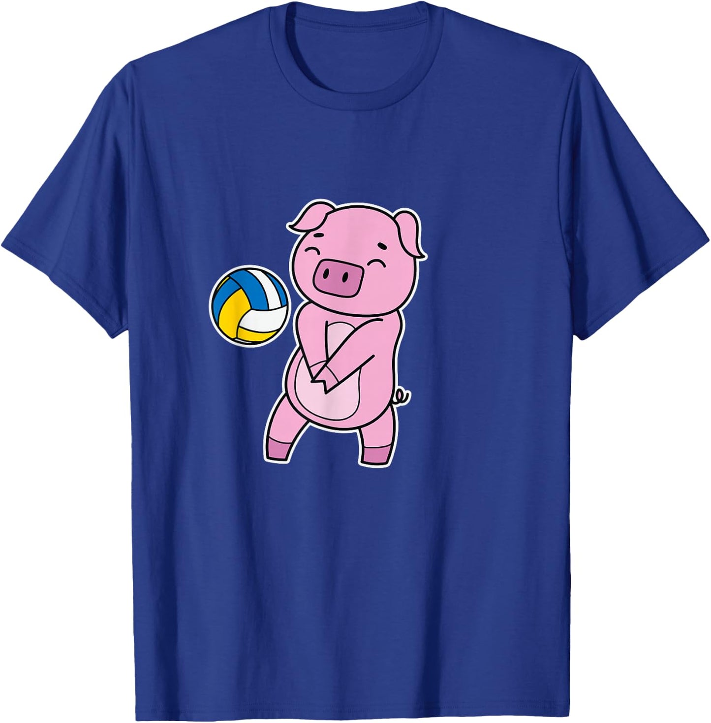 Pig plays Volleyball T-Shirt - T-Shirt | Royal