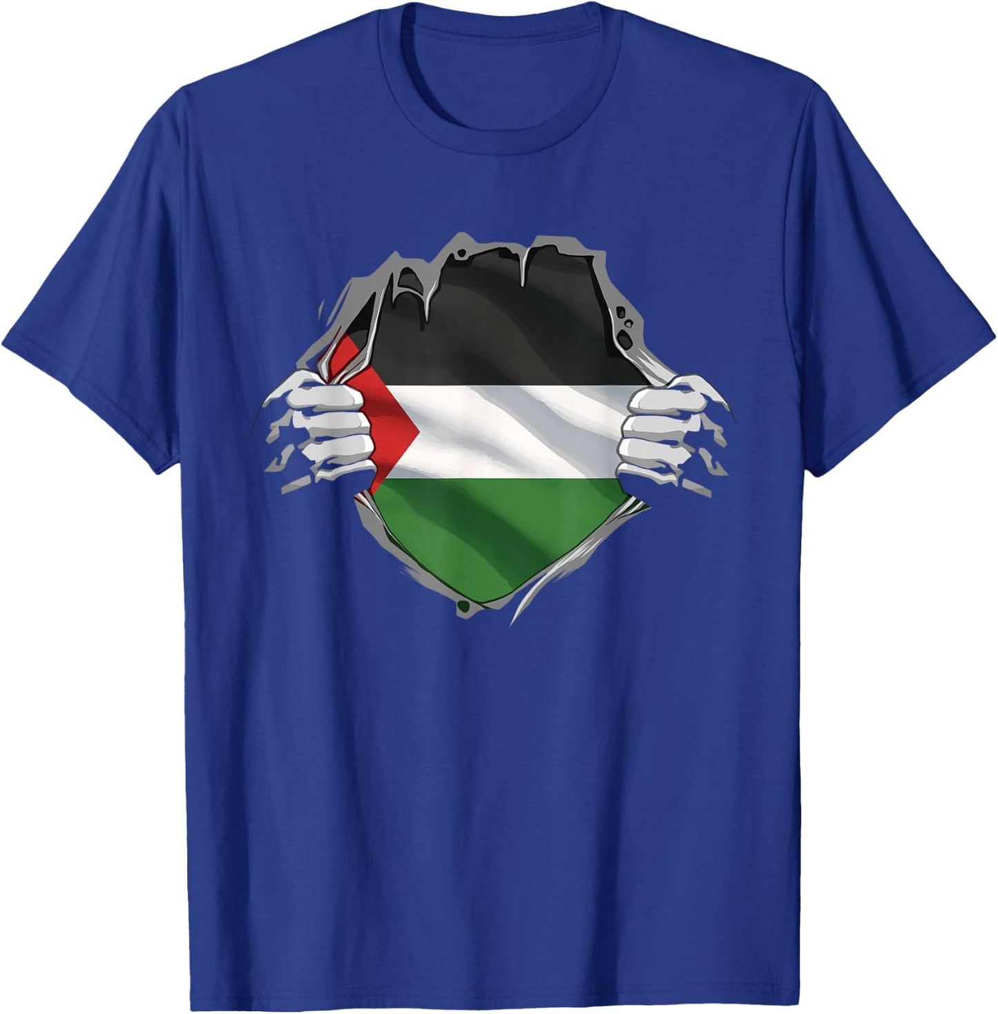 Palestine Shirt Palestinian Flag Arabic Roots Heritage DNA T-Shirt - T-Shirt | Royal