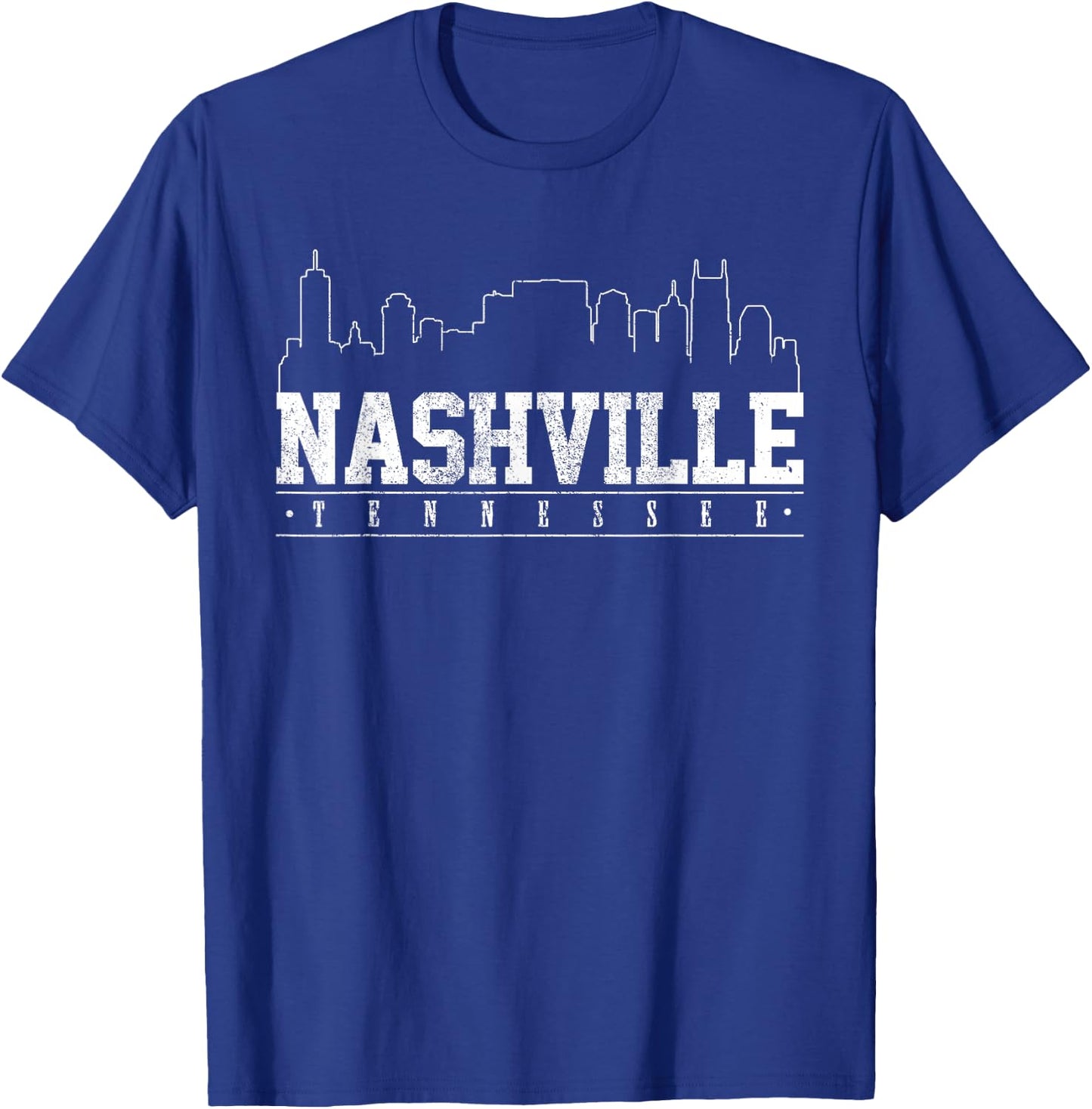 Nashville Tennessee City of Music Skyline T-Shirt - T-Shirt | Royal