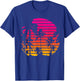 1980's Summer Tropical Beach Palm Tree Sunset Women Girls Kids T-Shirt - T-Shirt | Royal