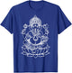 Ganesh Hindu God Line Drawing White Shiva Parvathi Men Women T-Shirt - T-Shirt | Royal