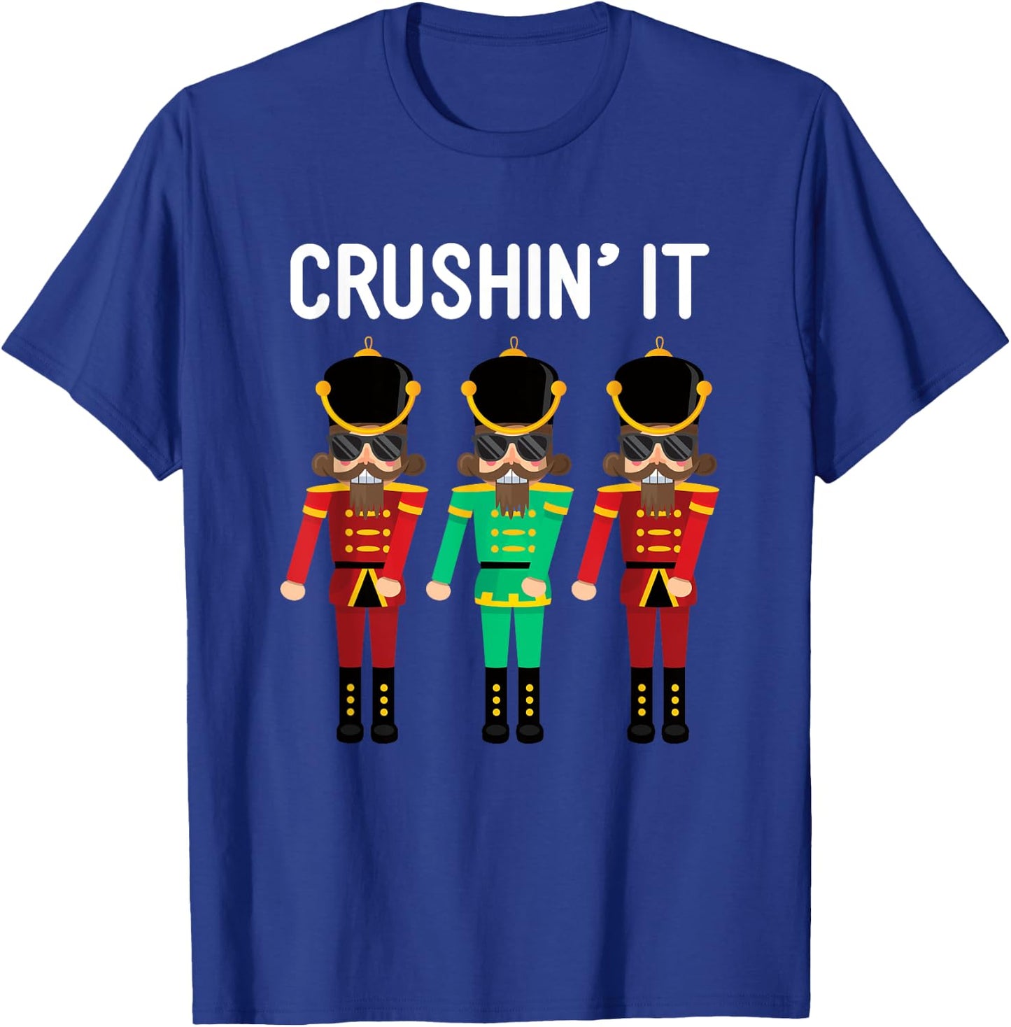 Crushin It Flossing Nutcracker Christmas Dance T-Shirt - T-Shirt | Royal