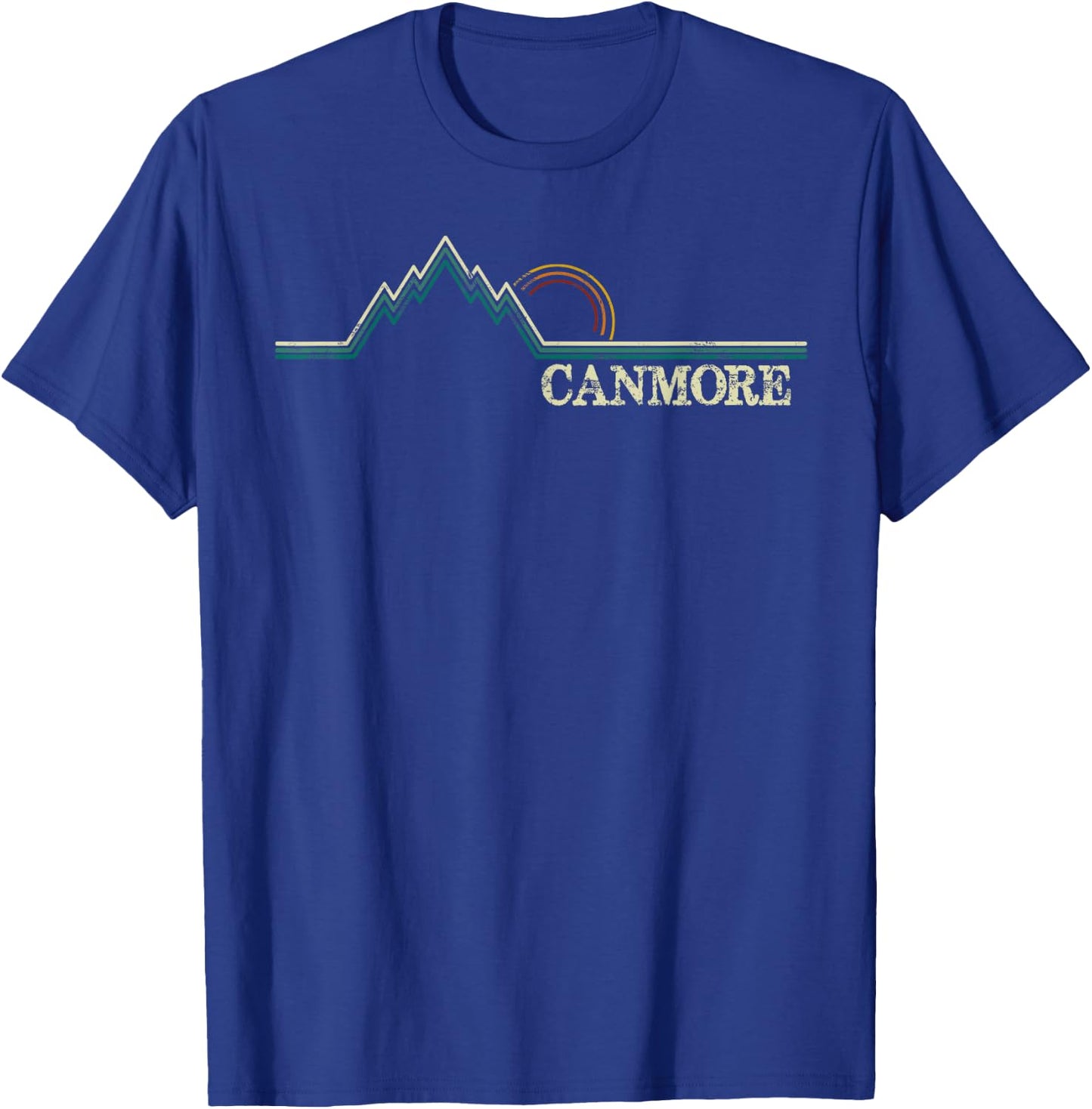 Canmore Canada Adventure Mountain T-Shirt - T-Shirt | Royal