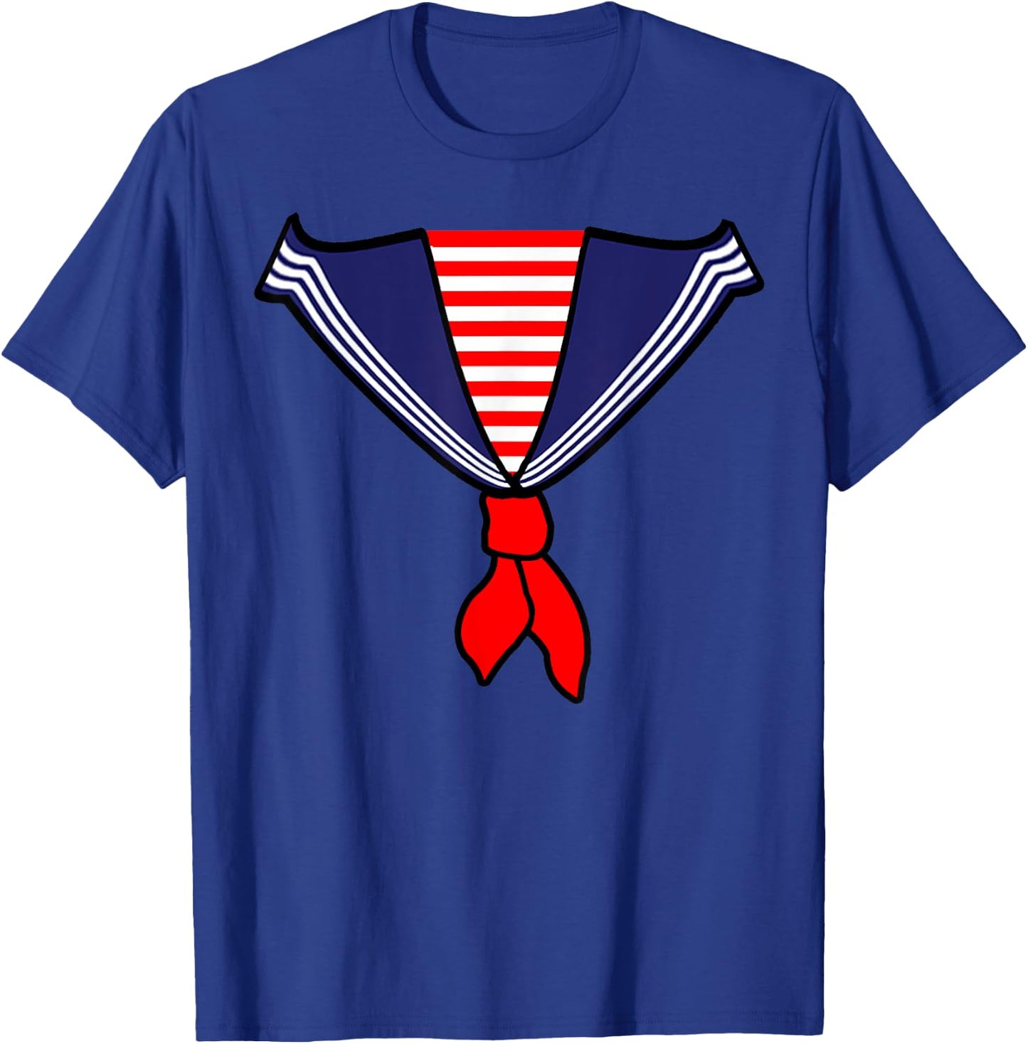 Retro Deckhand Nautical Sailor Halloween Fancy Dress Costume T-Shirt - T-Shirt | Royal