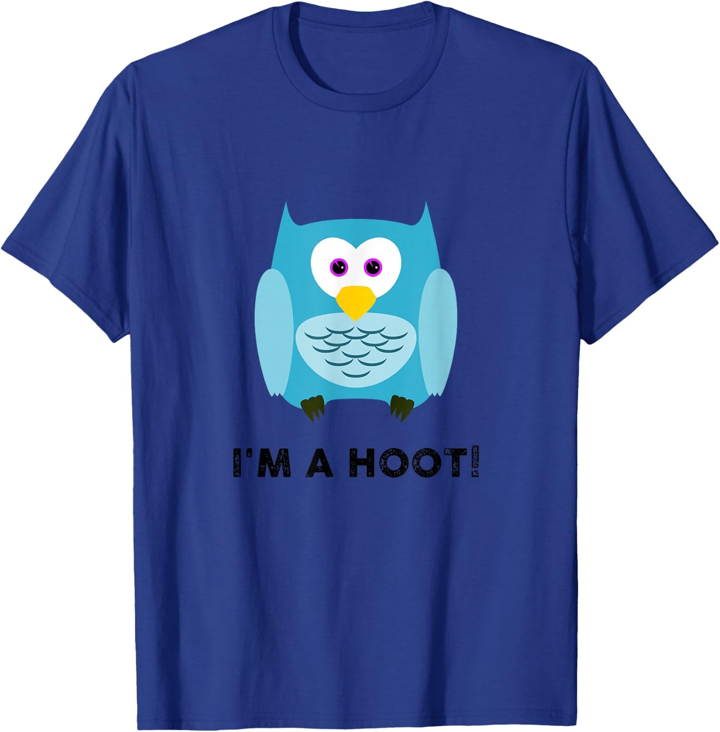Owl I'm a Hoot Graphic Novelty T-Shirt - T-Shirt | Royal