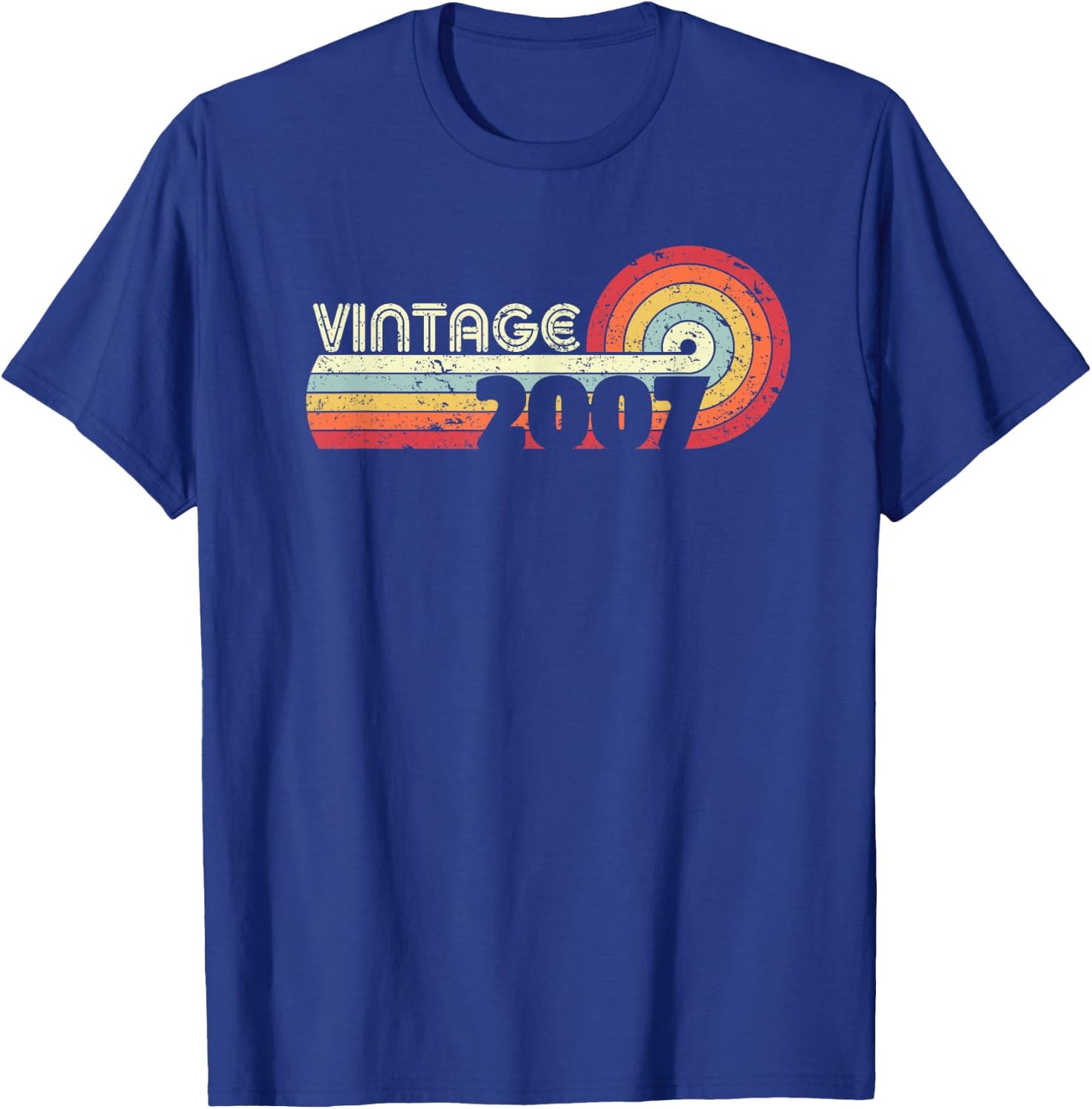 2007 Vintage Shirt, Birthday Gift . Retro Style T-Shirt - T-Shirt | Royal