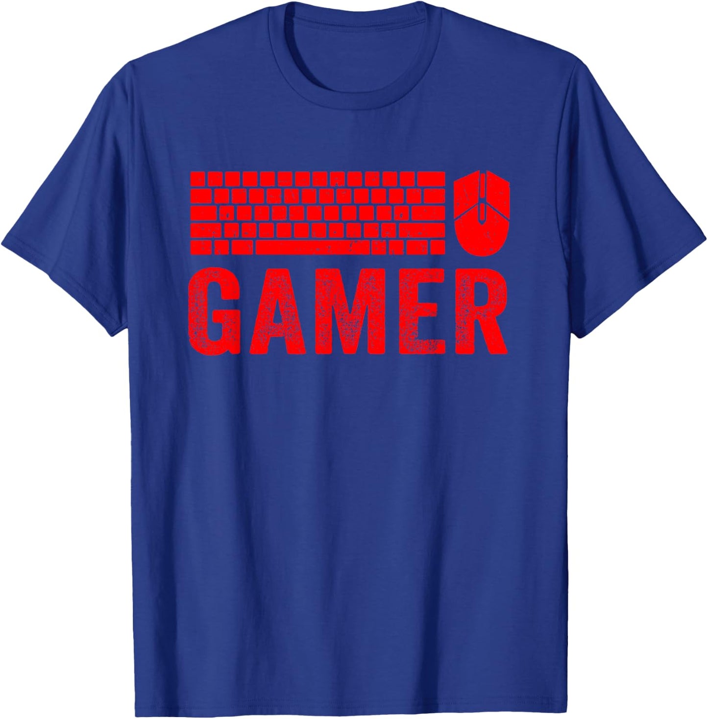 PC Gaming Keyboard Mouse WASD Gift Shirt for Computer Gamers T-Shirt - T-Shirt | Royal