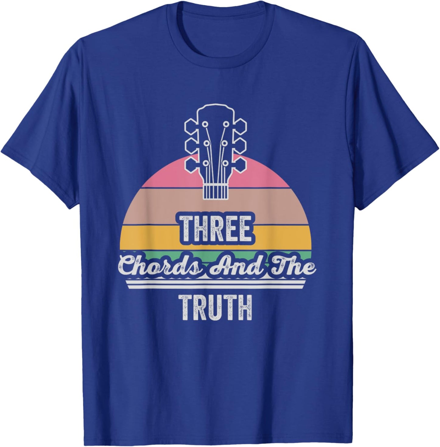 Three Chords And The Truth Guitar T-Shirt - T-Shirt | Royal