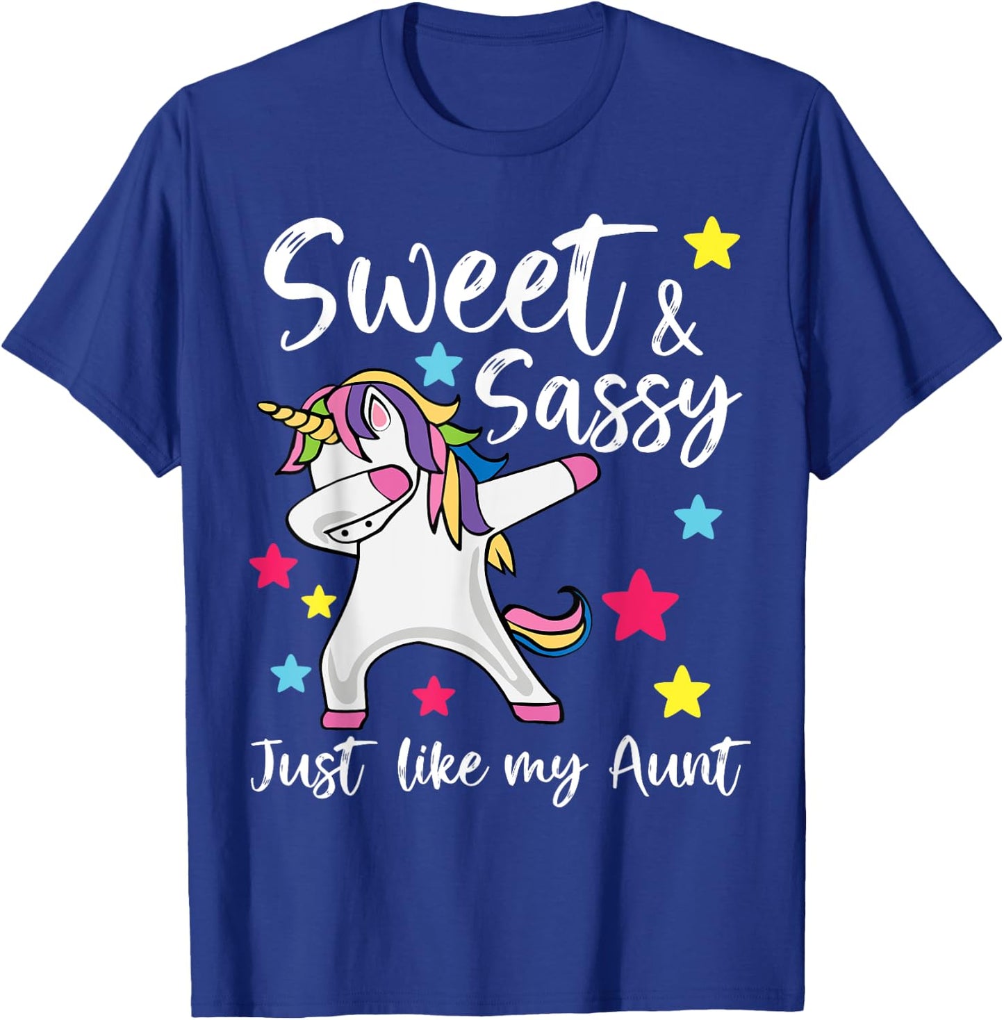 Sassy Like My Aunt Unicorn Cute Matching Aunt T-Shirt - T-Shirt | Royal