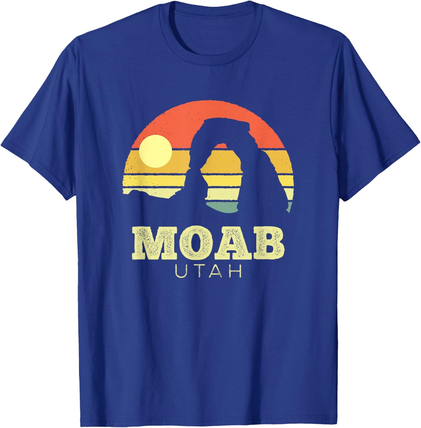 Moab Utah Vintage Sunset Arches Adventure Outdoors T-Shirt - T-Shirt | Royal