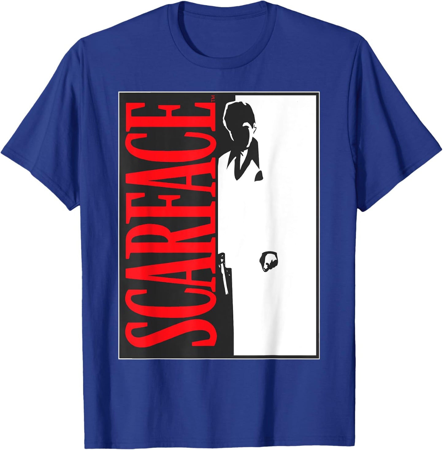 Scarface Black and White Movie Poster Graphic T-Shirt - T-Shirt | Royal