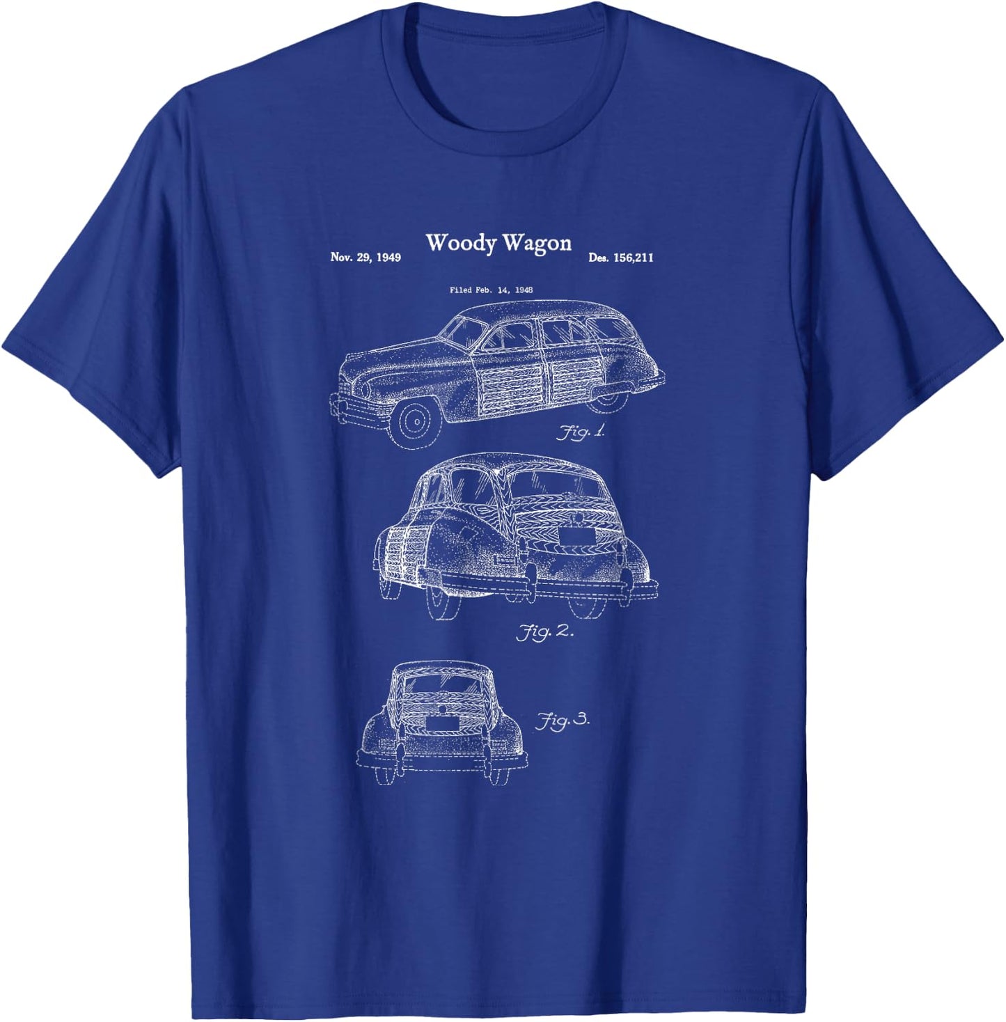 Vintage Woody Station Wagon Shirt - Woodie Automobile Car T-Shirt - T-Shirt | Royal