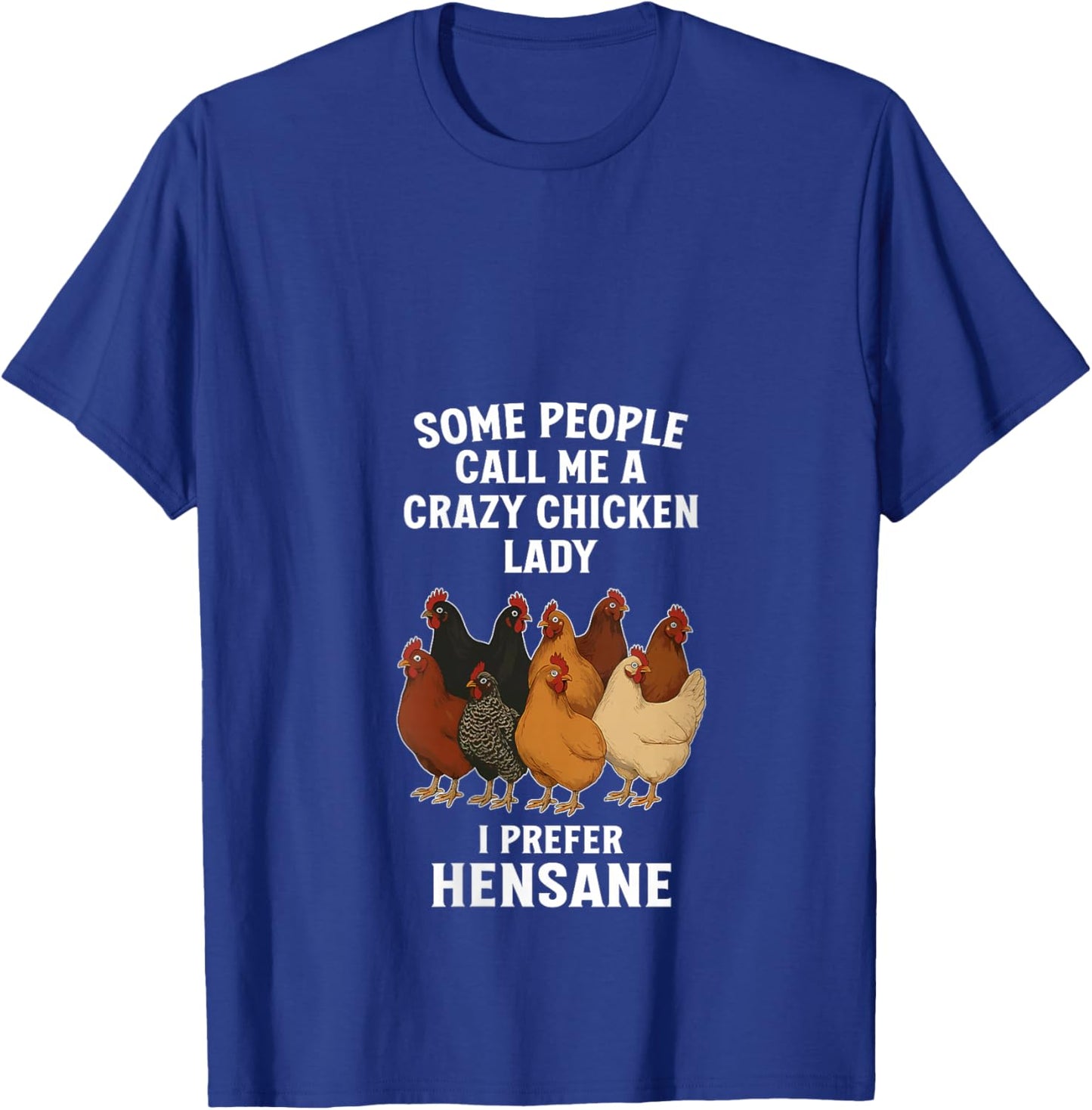 Chicken Lovers, Punny, Hensane V-Neck T-Shirt - T-Shirt | Royal